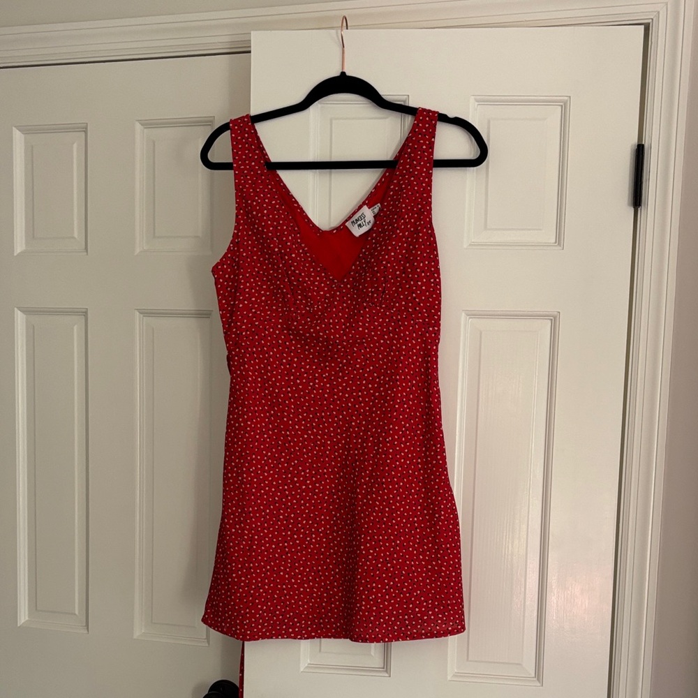 Princess Polly Red Polka Dot Mini Dress